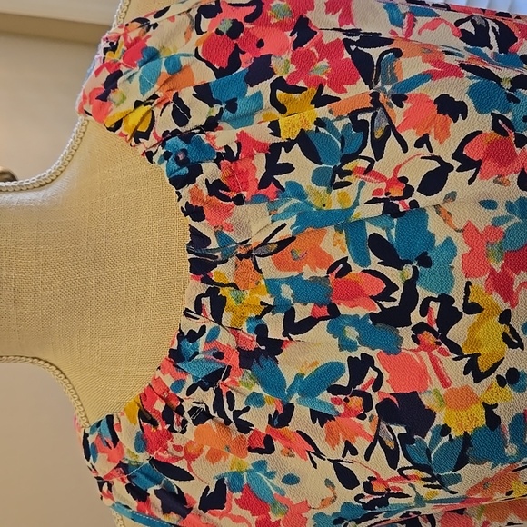 Juicy Couture pink aqua yellow Black Tie side Midi dress sleeveless stretch XXL - Picture 2 of 9